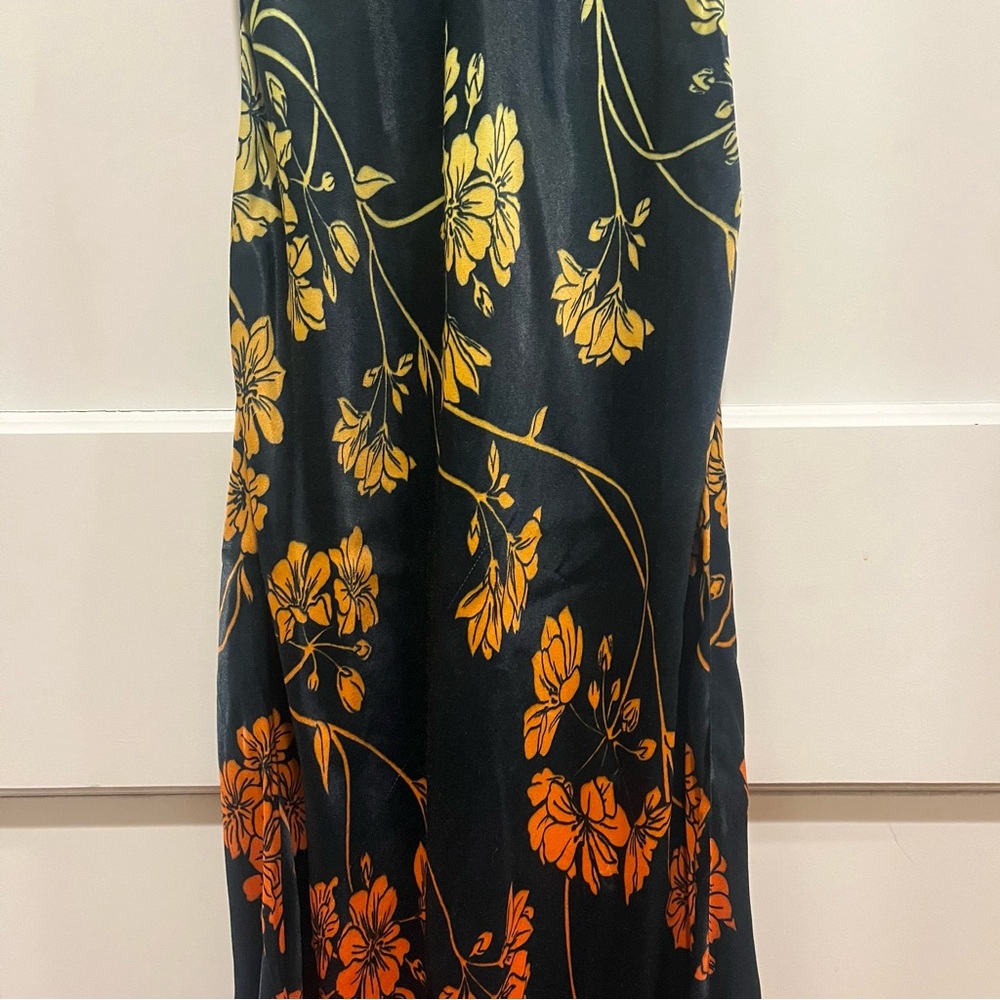 Anthropologie Conditions Apply Elva Slip Midi Dress Floral Print Maxi Dress XS - Picture 6 of 9